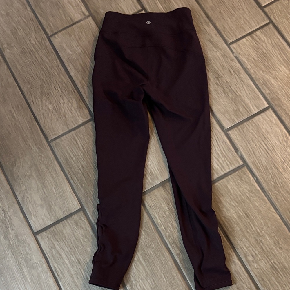 Lu Lu lemon Maroon High-Waisted Leggings